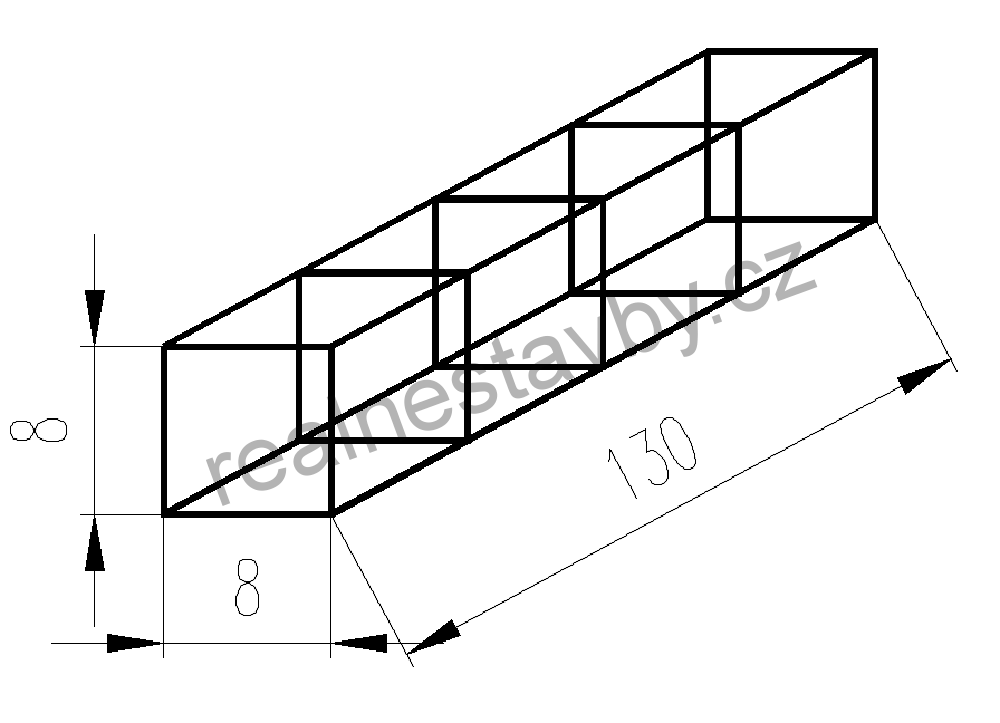 MODEL KOVOVÁ ARMATURA VĚNCE V MĚŘÍTKU 1:20 (20KS